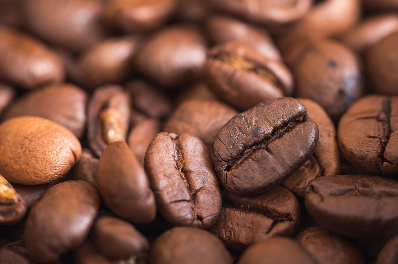 Coffee grinder and freshly ground espresso beans