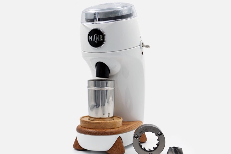 Conical burr grinder single-dose espresso setup